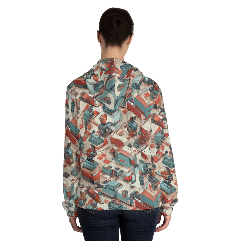 Circuit Couture on Women's Full-Zip Hoodie — Back On Person