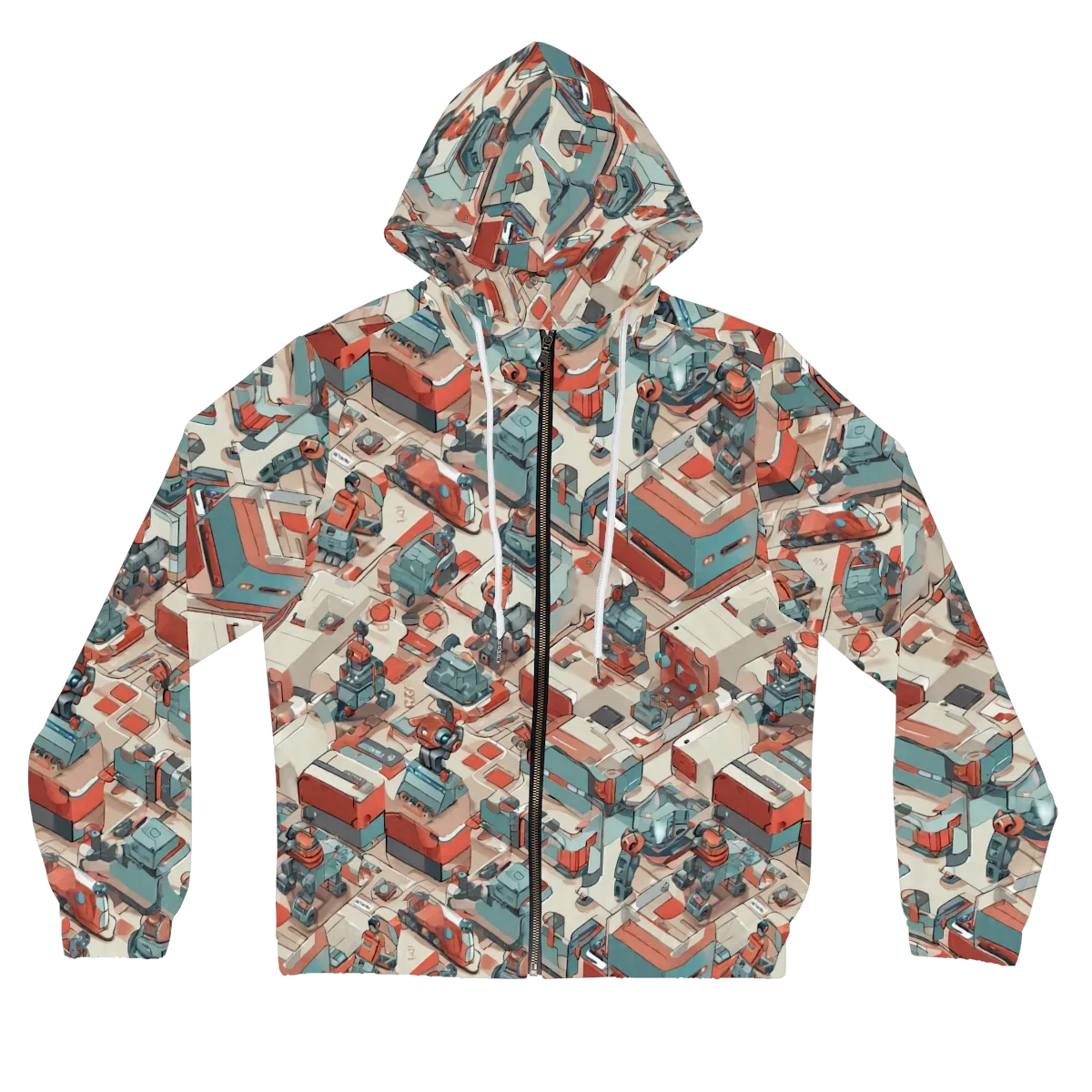 Circuit Couture on Women's Full-Zip Hoodie — Front