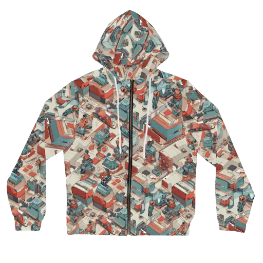 Circuit Couture on a Women's Full-Zip Hoodie