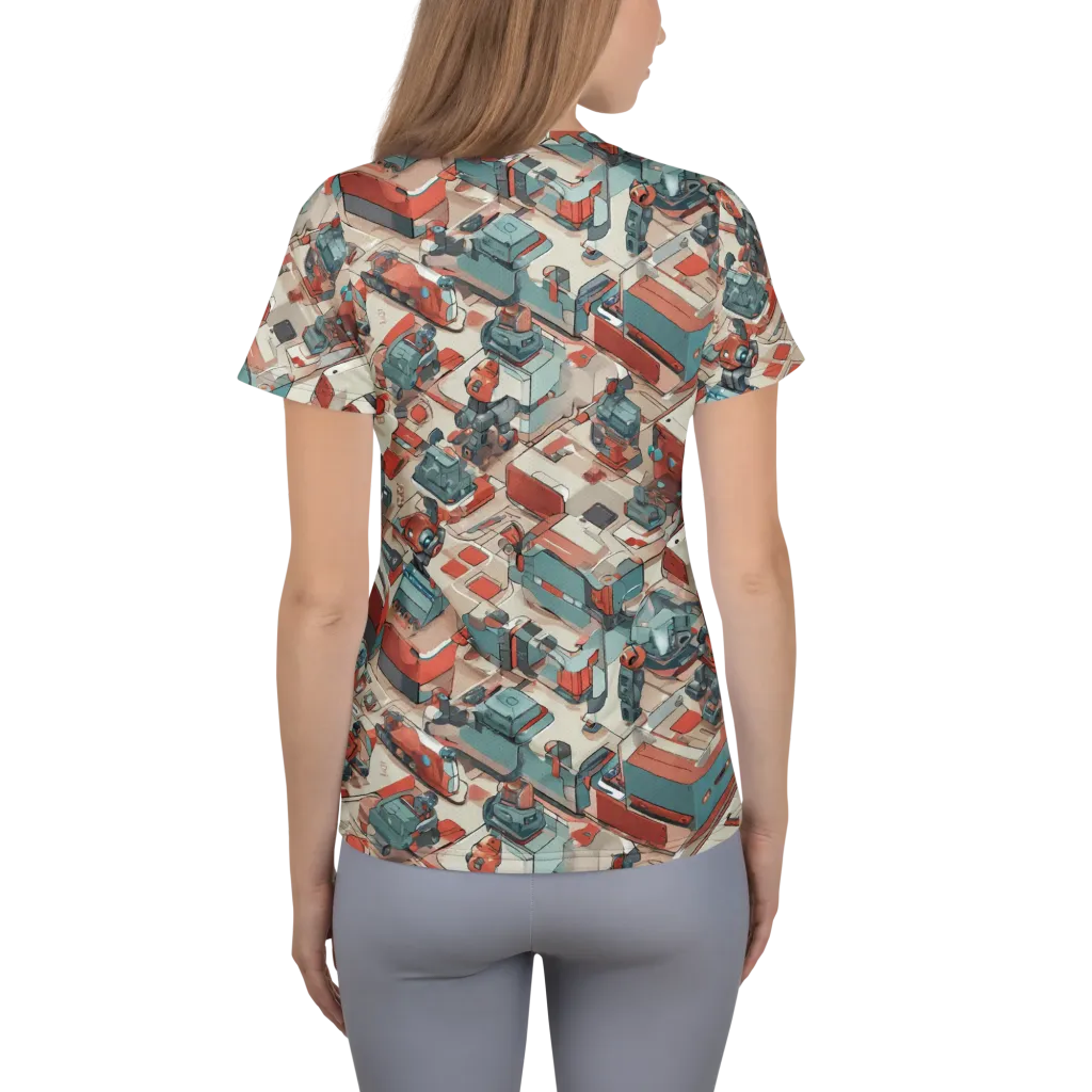 Circuit Couture on Women's Athletic T-Shirt — Back