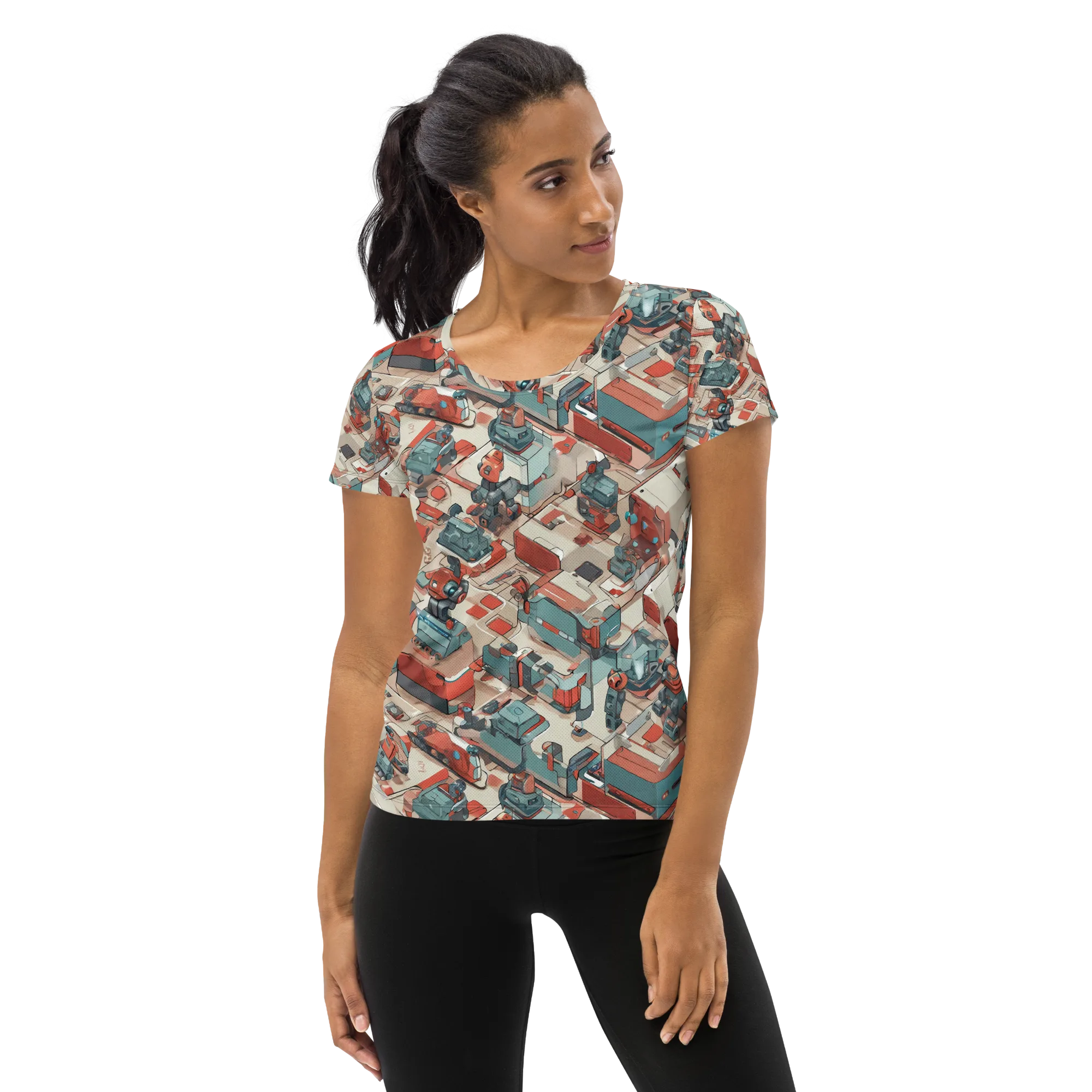 Circuit Couture on Women's Athletic T-Shirt — Front