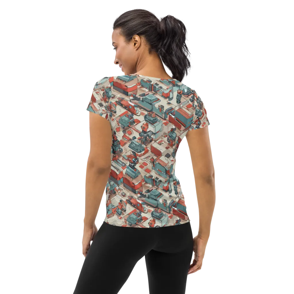 Circuit Couture on Women's Athletic T-Shirt — Back