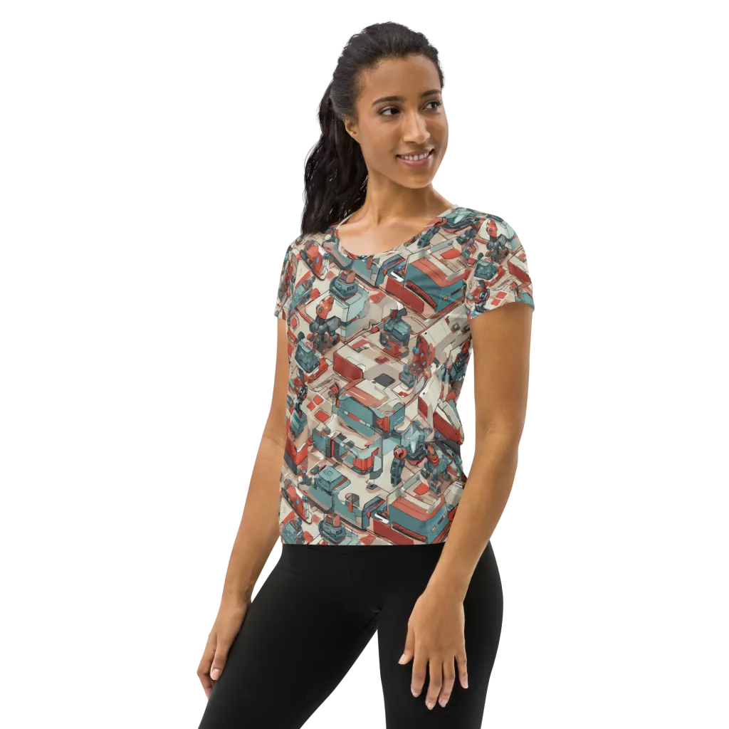 Circuit Couture on Women's Athletic T-Shirt — Left