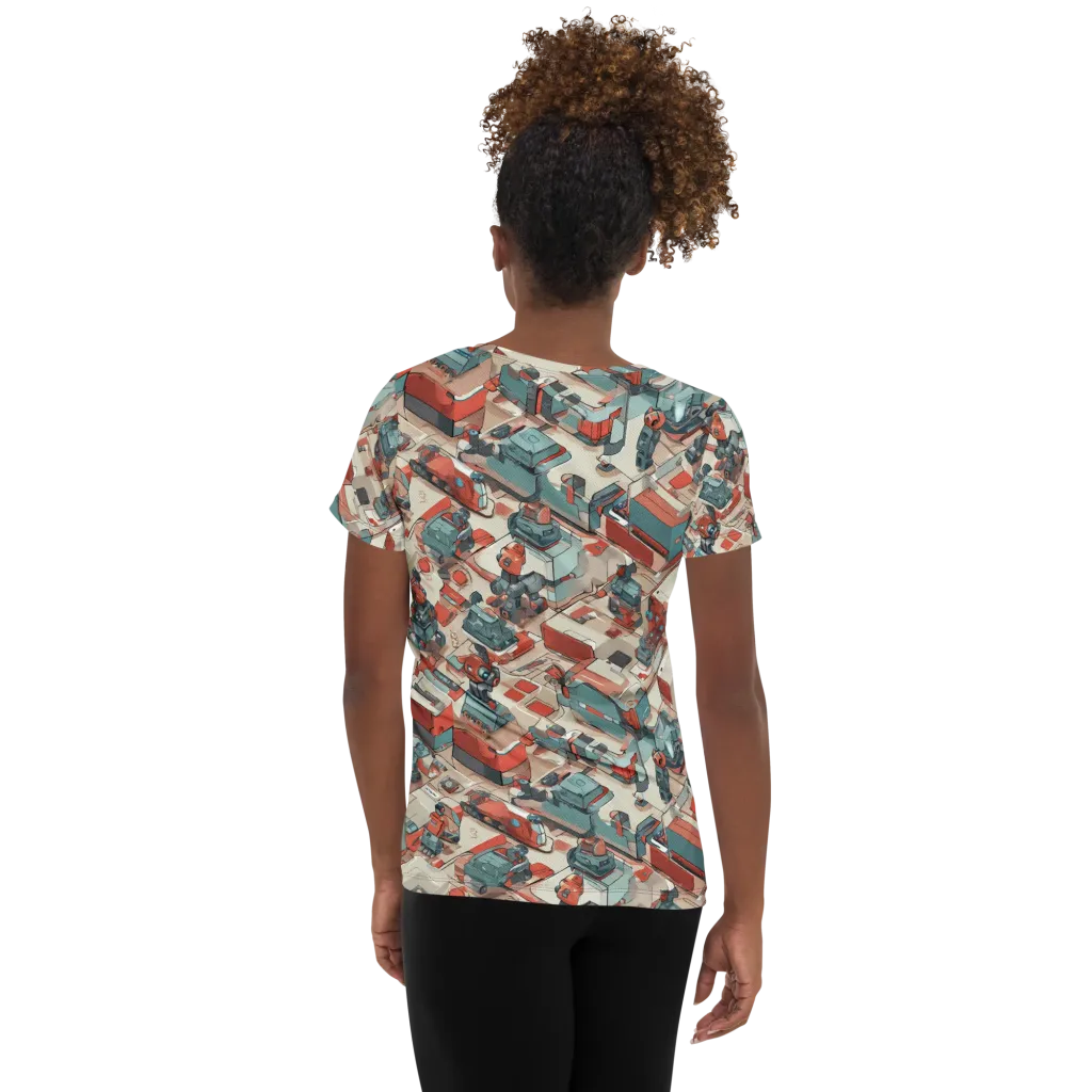Circuit Couture on Women's Athletic T-Shirt — Back