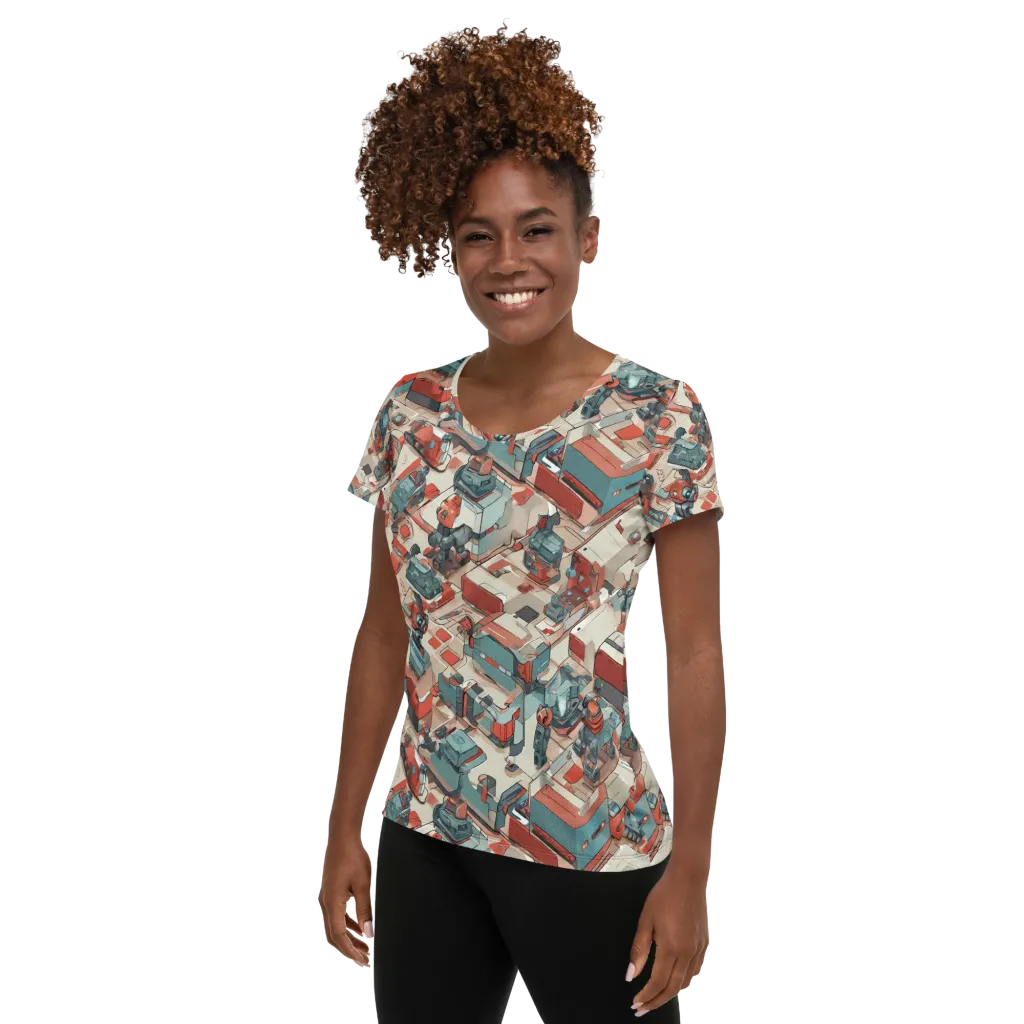 Circuit Couture on Women's Athletic T-Shirt — Left