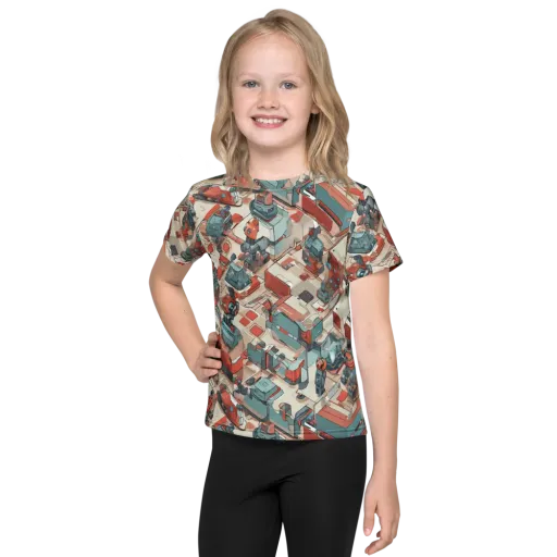 Circuit Couture on a Kids Crew Neck T-Shirt