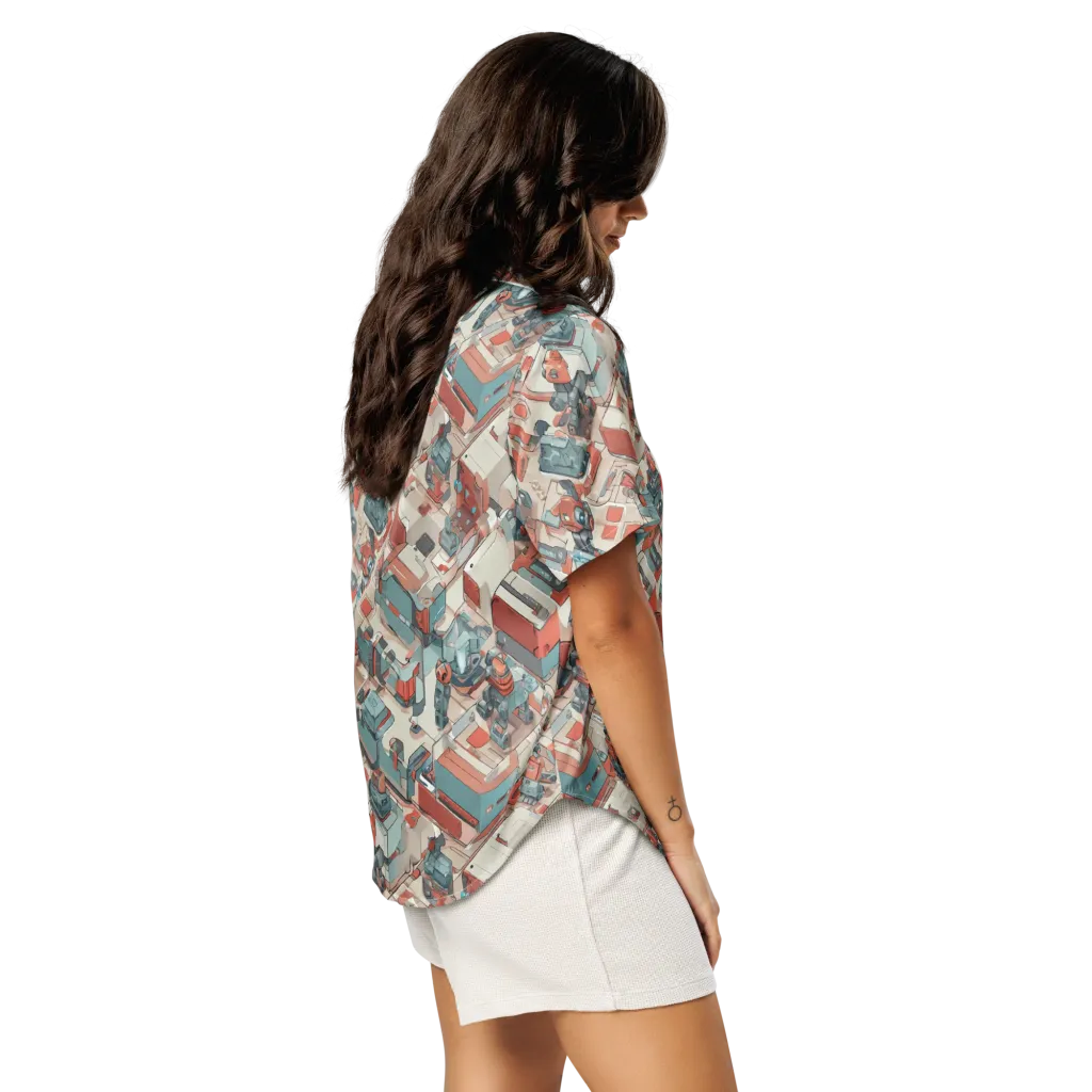 Circuit Couture on Women's Short Sleeve Pajama Top — Right Back
