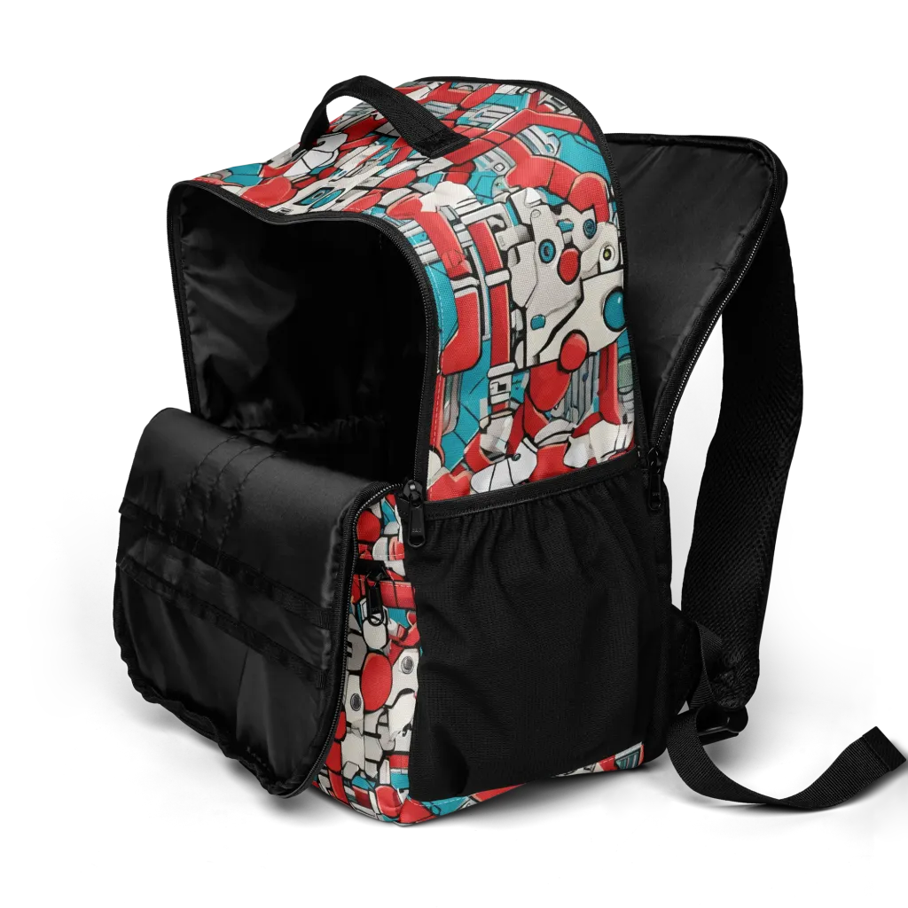 Red Circuitry on Utility Backpack — Product details 2