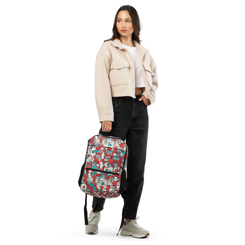 Red Circuitry on Utility Backpack — Front