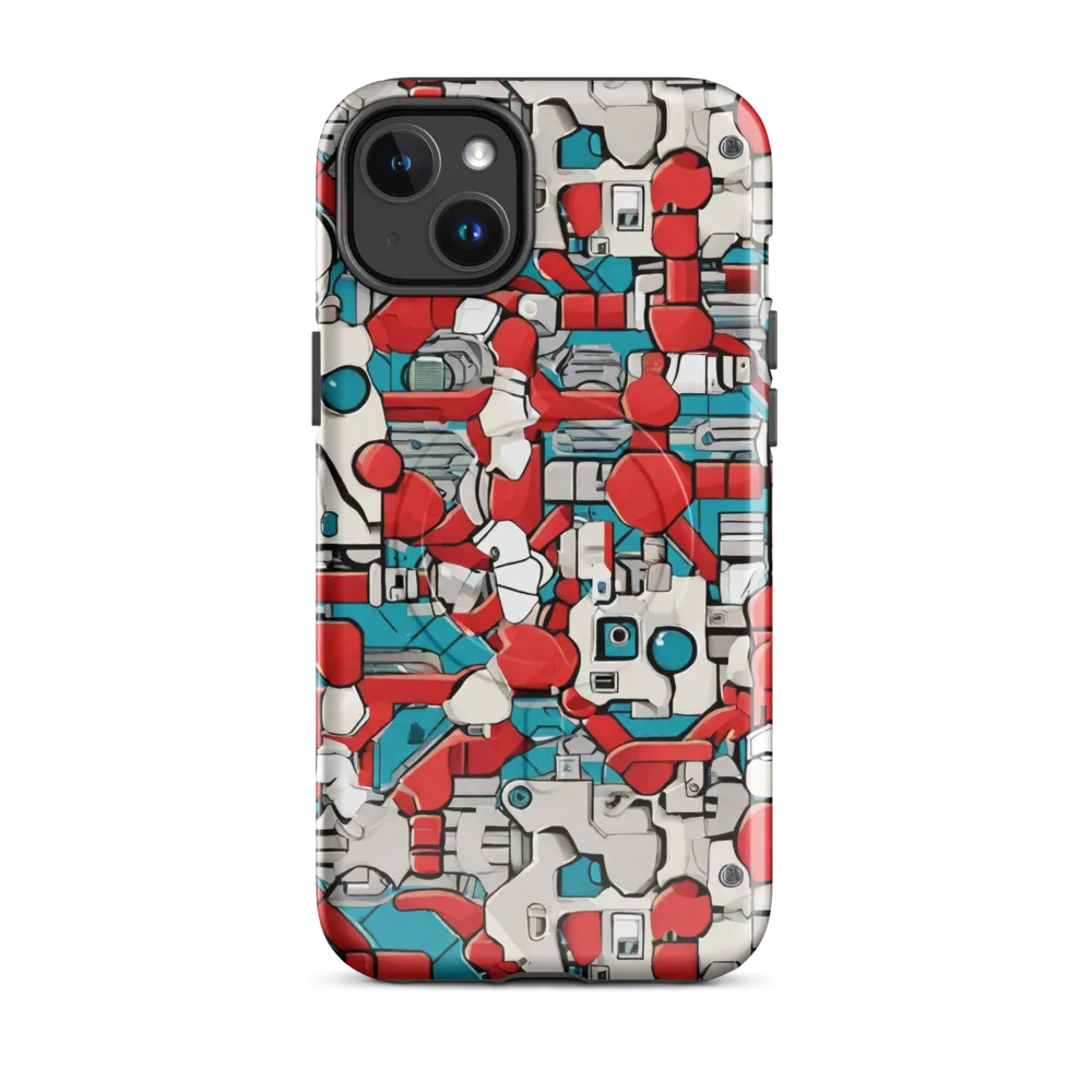 Red Circuitry on MagSafe Tough Case for iPhone® — Front