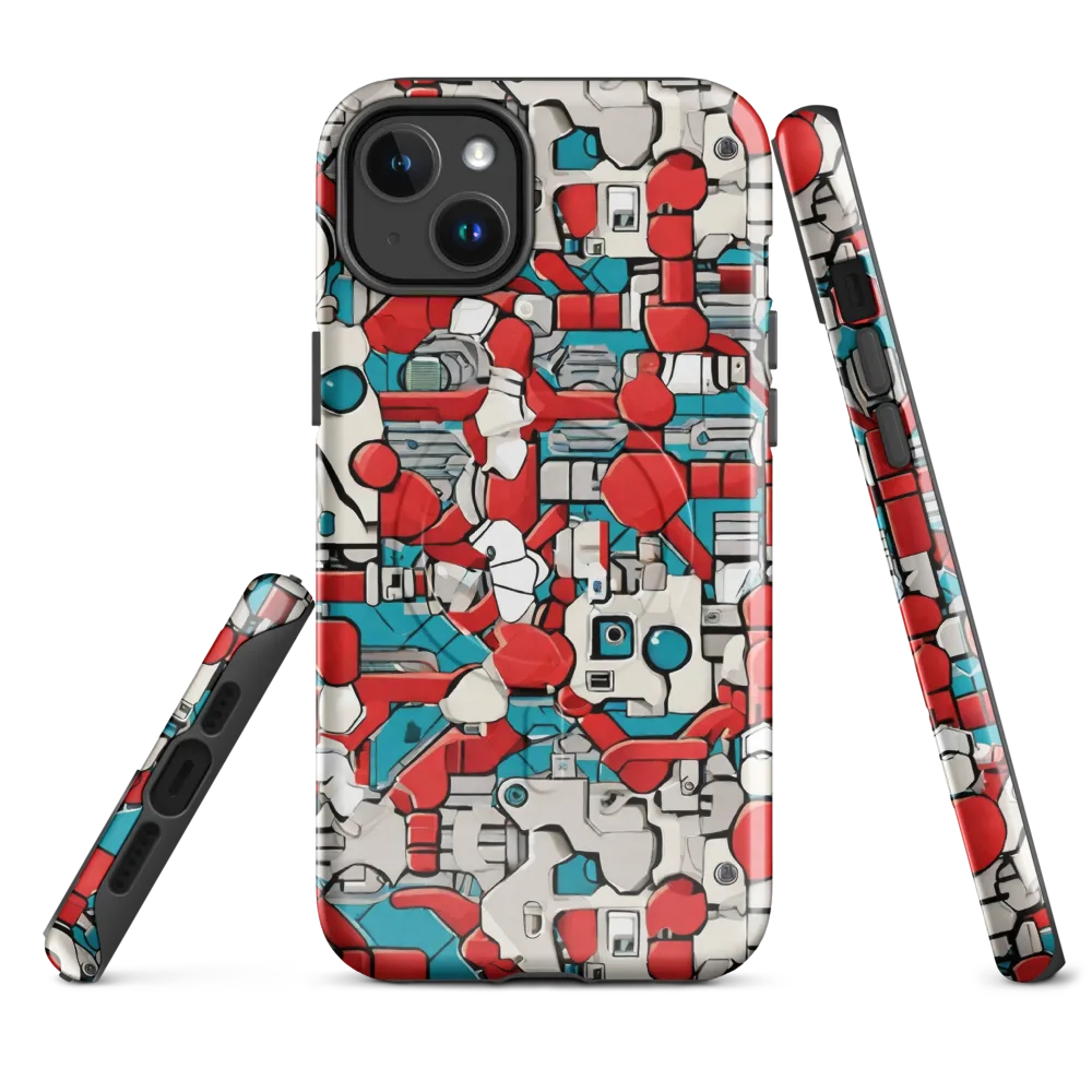 Red Circuitry on MagSafe Tough Case for iPhone® — Front