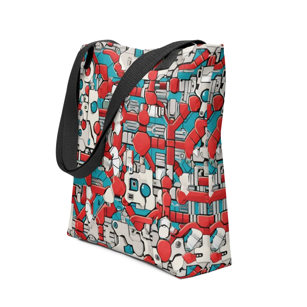 Red Circuitry on Tote Bag — Front