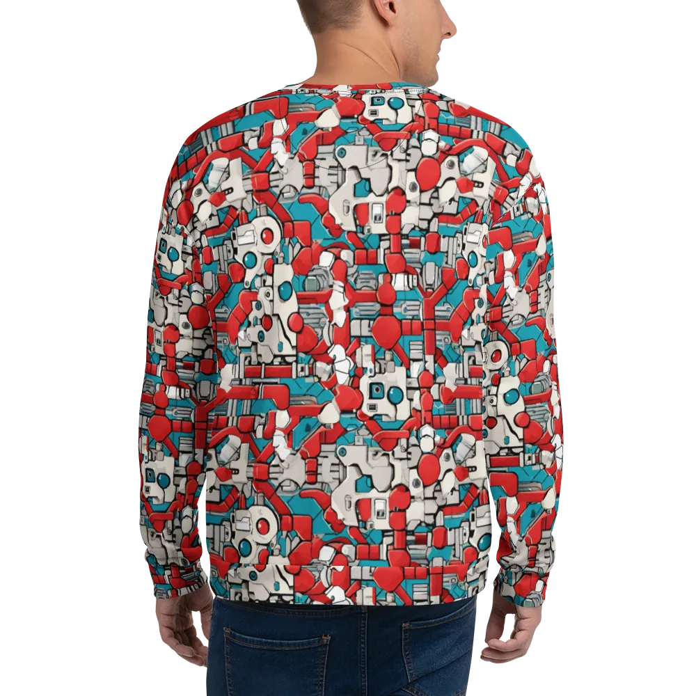 Red Circuitry on Sweatshirt — Back