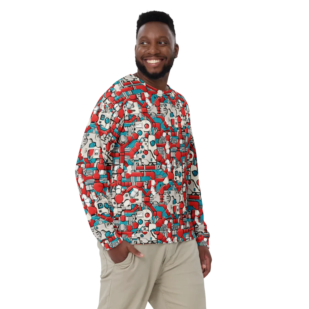 Red Circuitry on Sweatshirt — Front