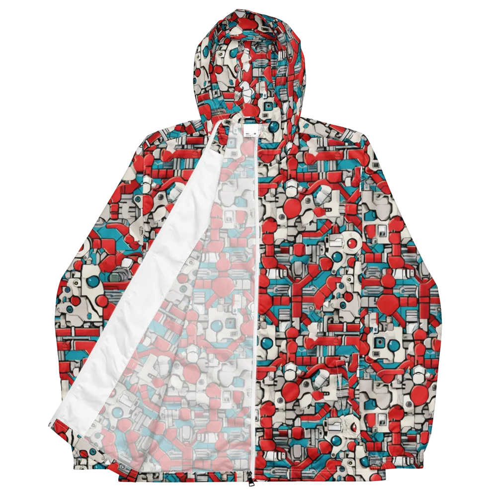 Red Circuitry on Men's Windbreaker — Front