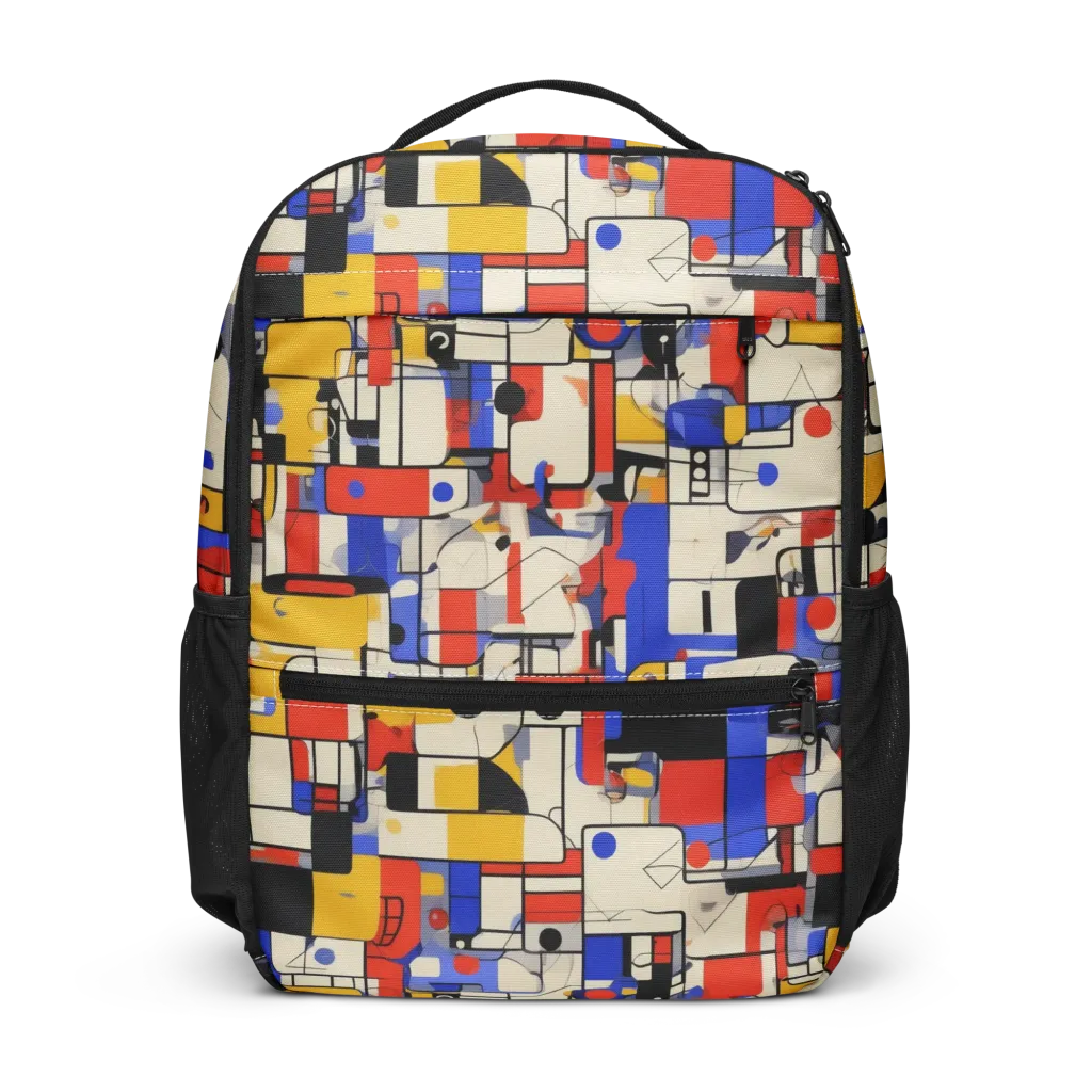Cobalt Bauhaus on Utility Backpack — Front