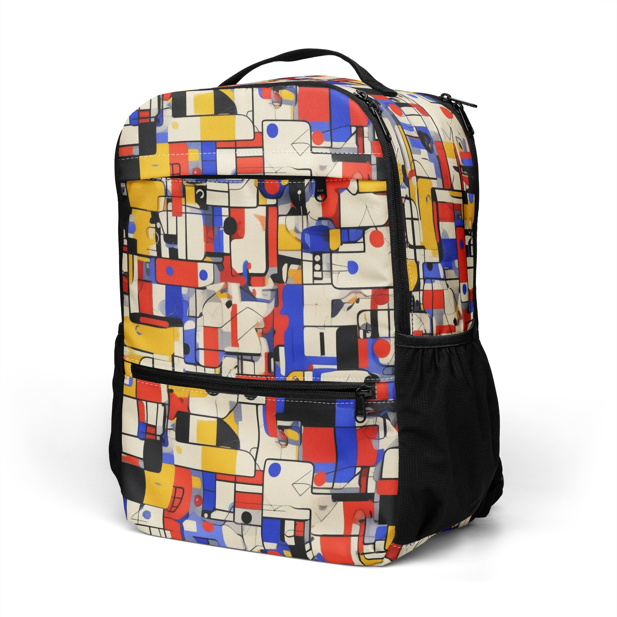 Cobalt Bauhaus on Utility Backpack — Left Front