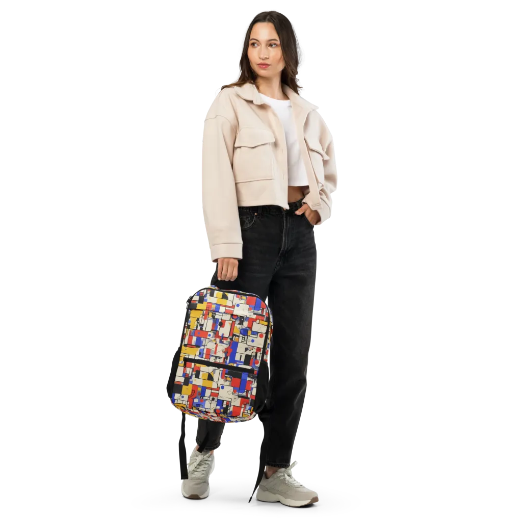 Cobalt Bauhaus on Utility Backpack — Front