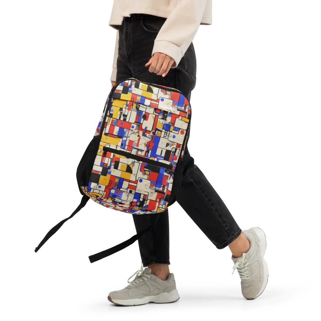 Cobalt Bauhaus on Utility Backpack — Front