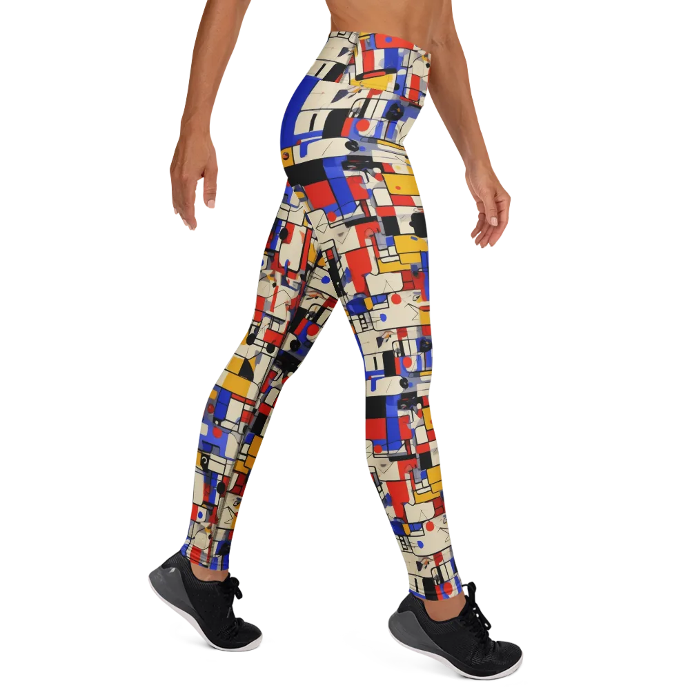 Cobalt Bauhaus on Yoga Leggings — Right