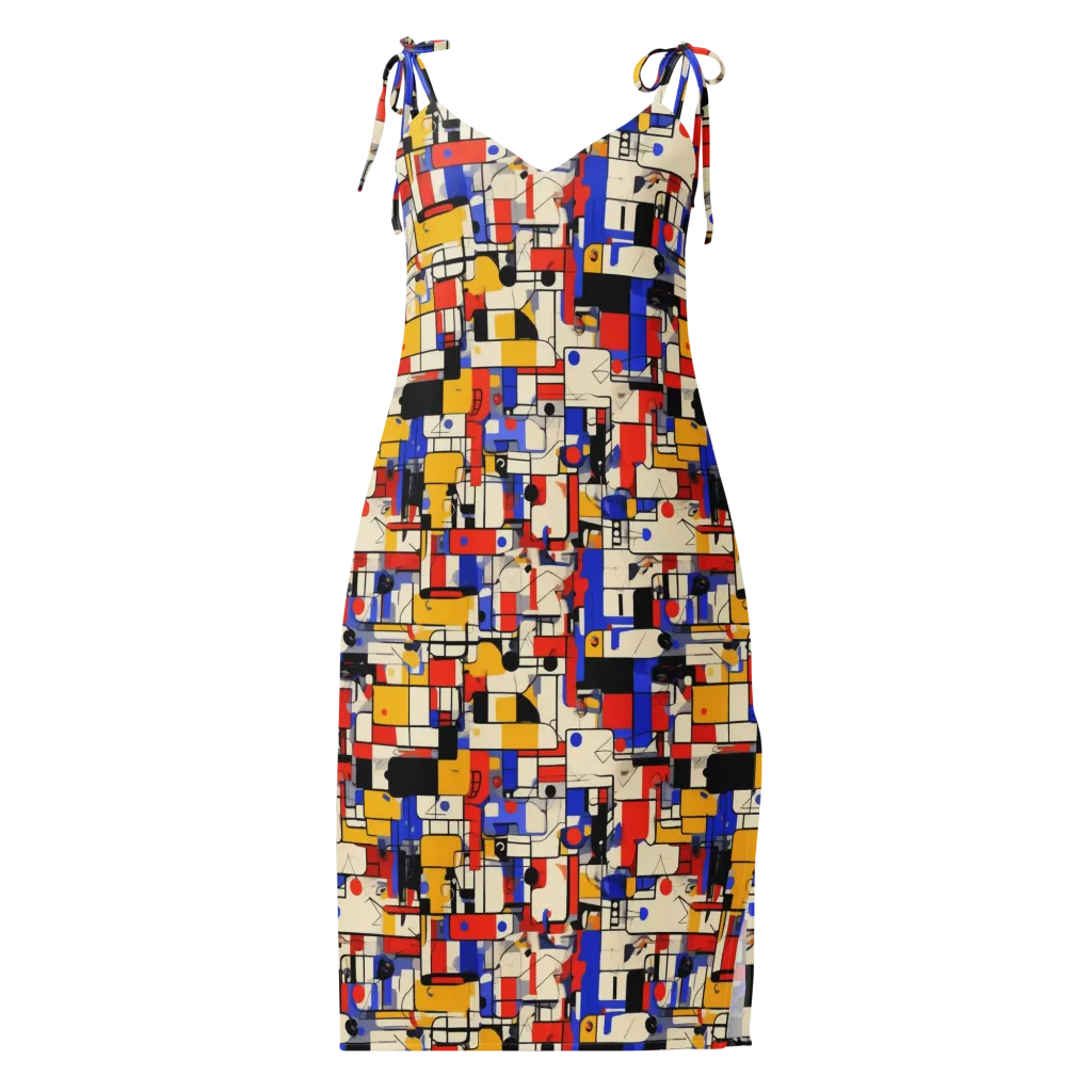 Cobalt Bauhaus on Slip Dress — Front