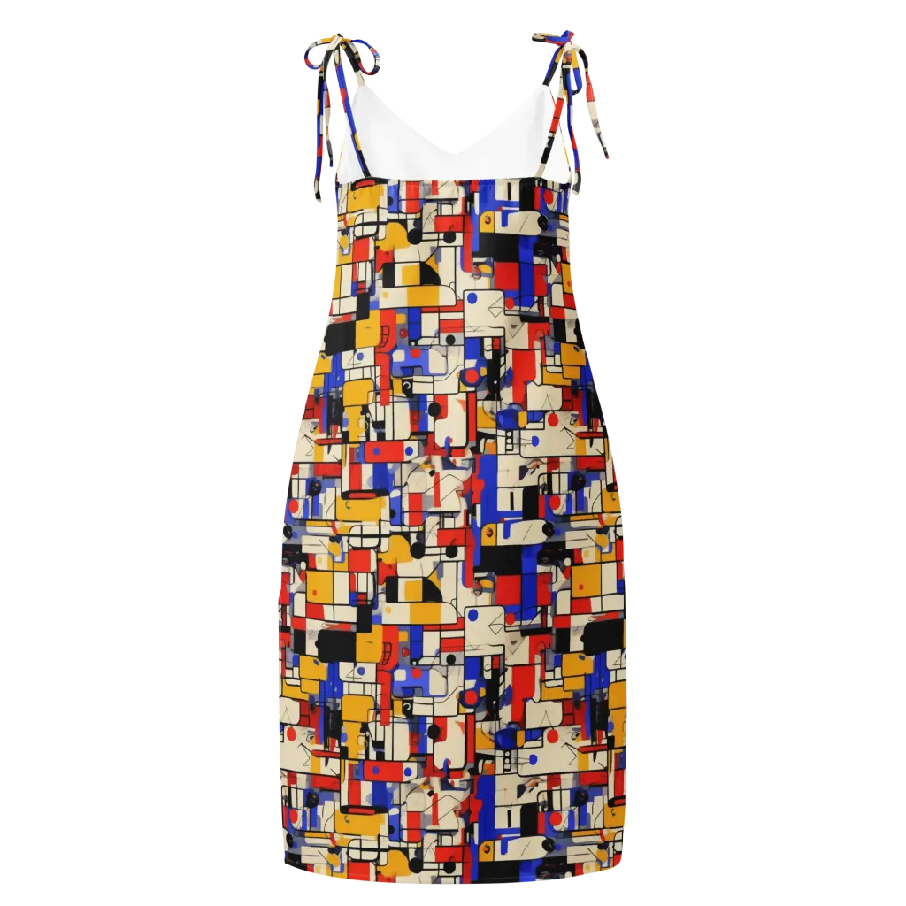 Cobalt Bauhaus on Slip Dress — Back