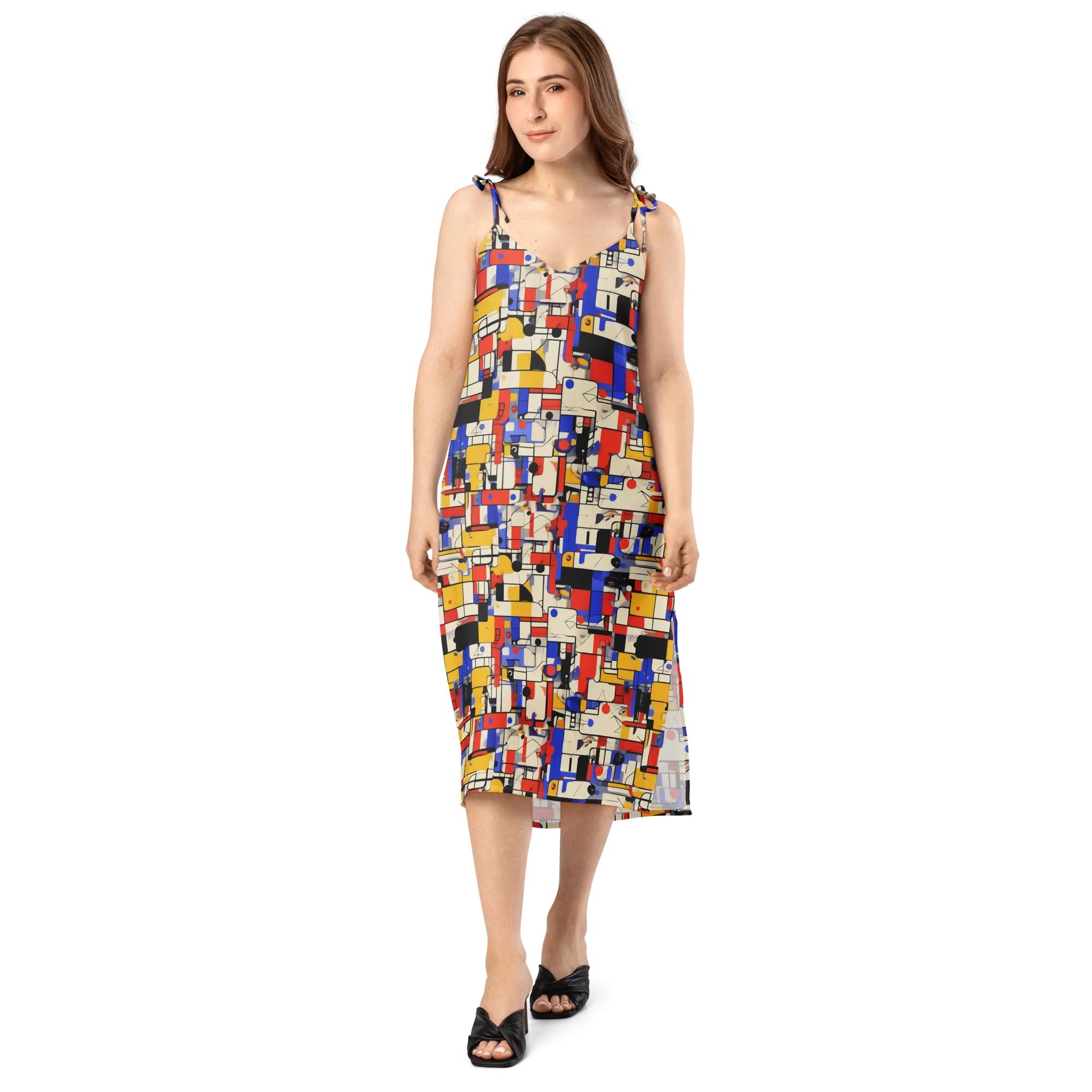 Cobalt Bauhaus on Slip Dress — Front