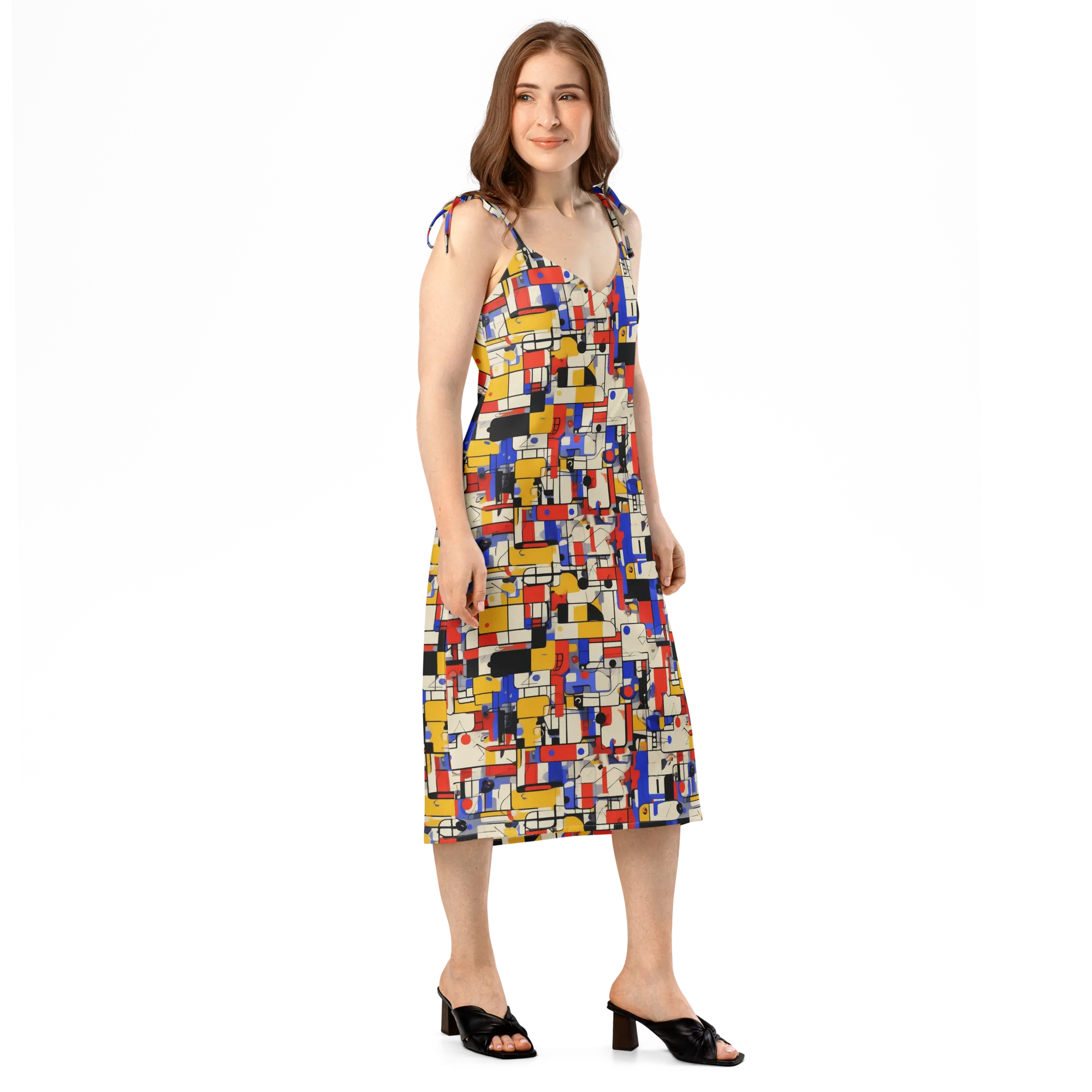 Cobalt Bauhaus on Slip Dress — Right Front