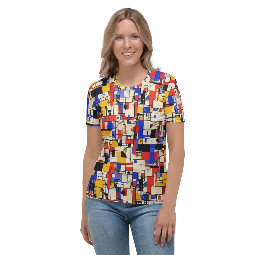 Cobalt Bauhaus on Women's Crew Neck T-Shirt — Front