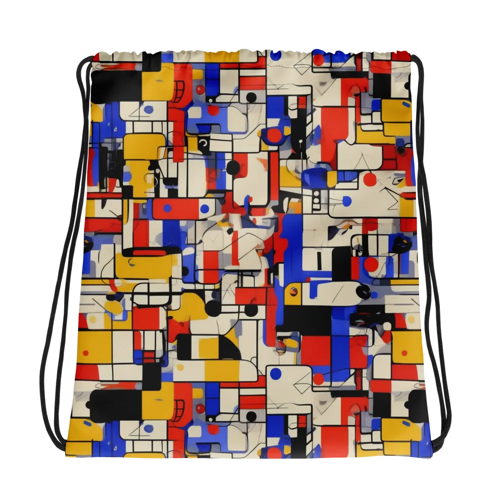 Cobalt Bauhaus on Drawstring Bag — Photo