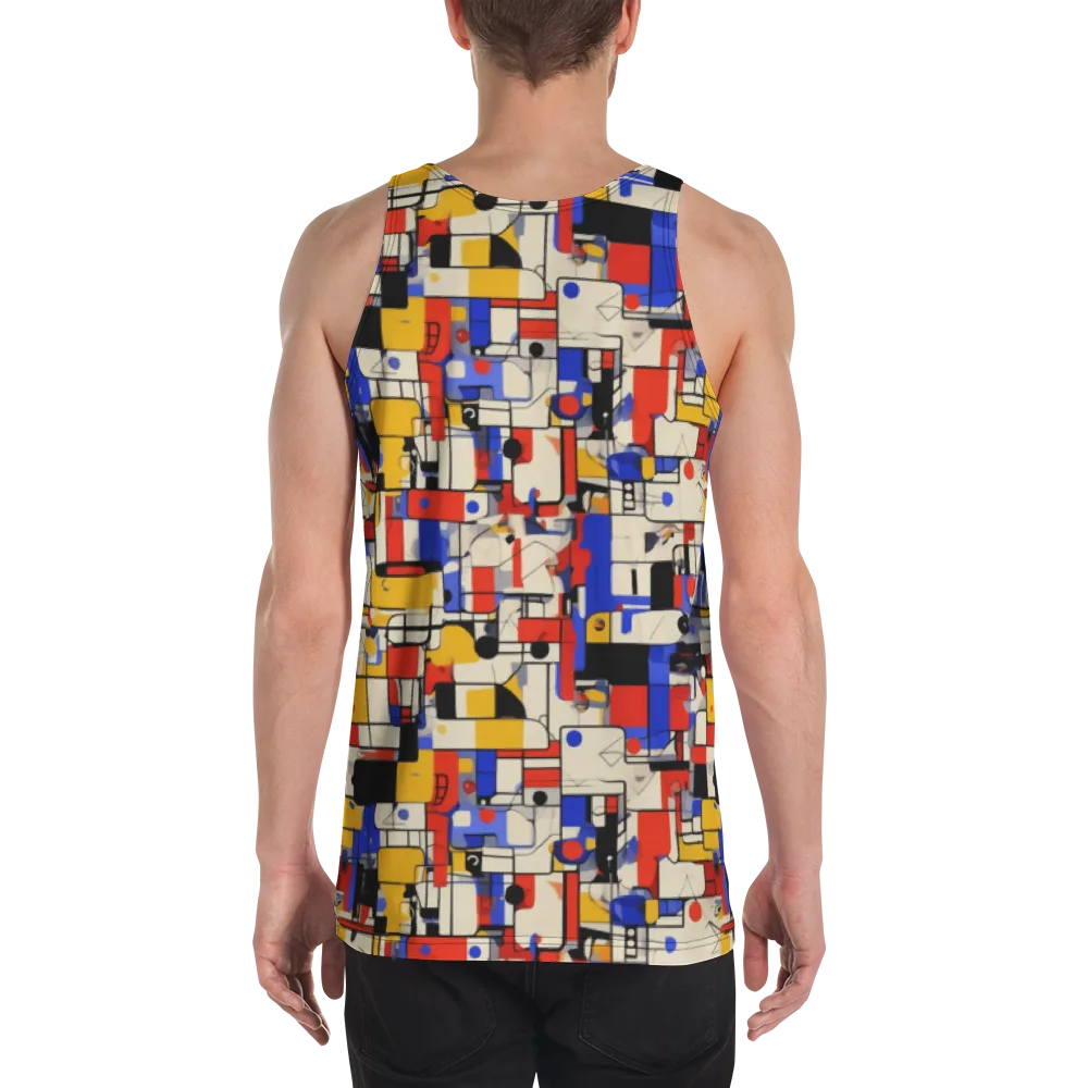 Cobalt Bauhaus on Men's Tank Top — Back