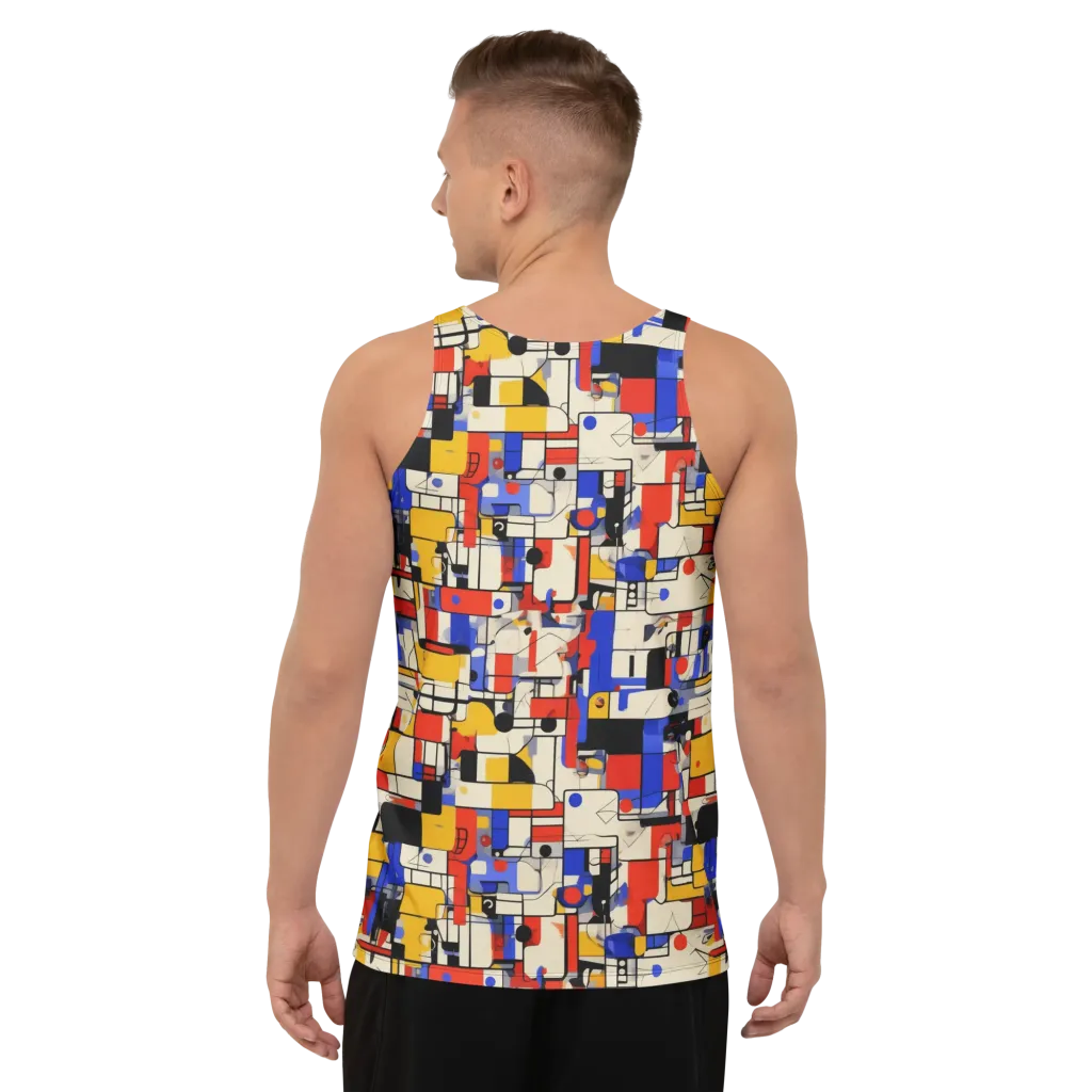 Cobalt Bauhaus on Men's Tank Top — Back