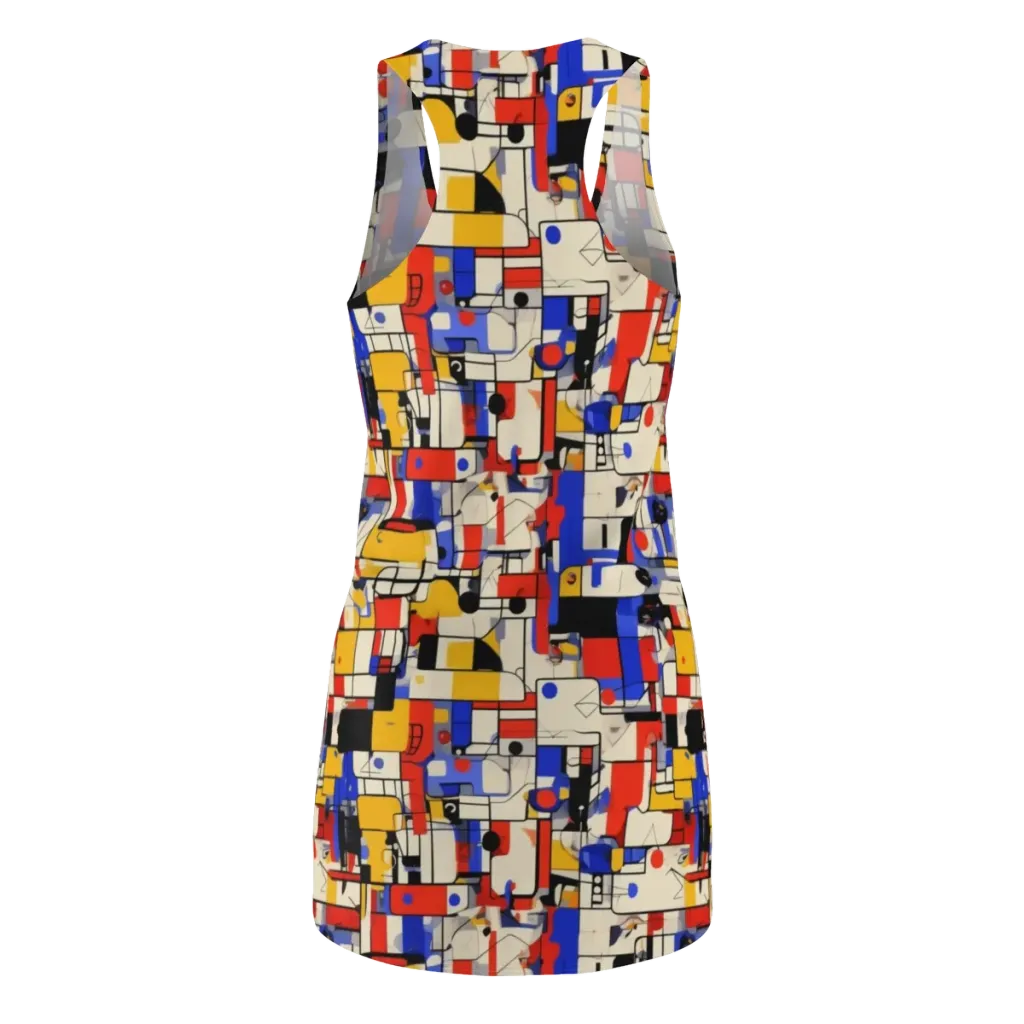 Cobalt Bauhaus on Racerback Dress — Back
