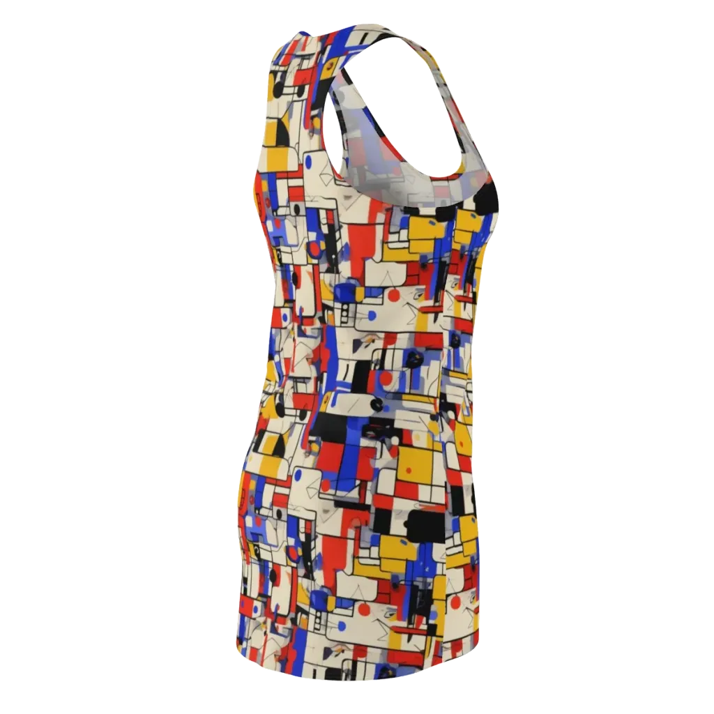 Cobalt Bauhaus on Racerback Dress — Back Side