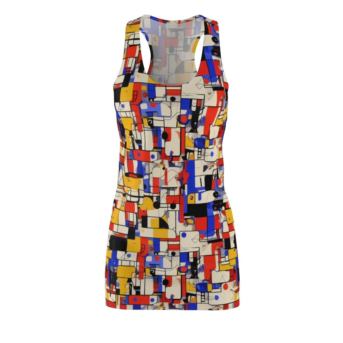 Cobalt Bauhaus on Racerback Dress — Front