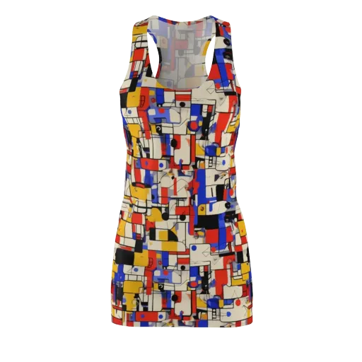 Cobalt Bauhaus on a Racerback Dress