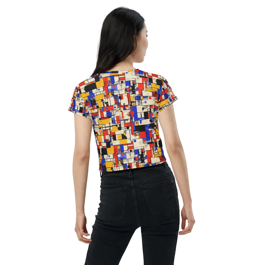 Cobalt Bauhaus on Crop Tee — Back