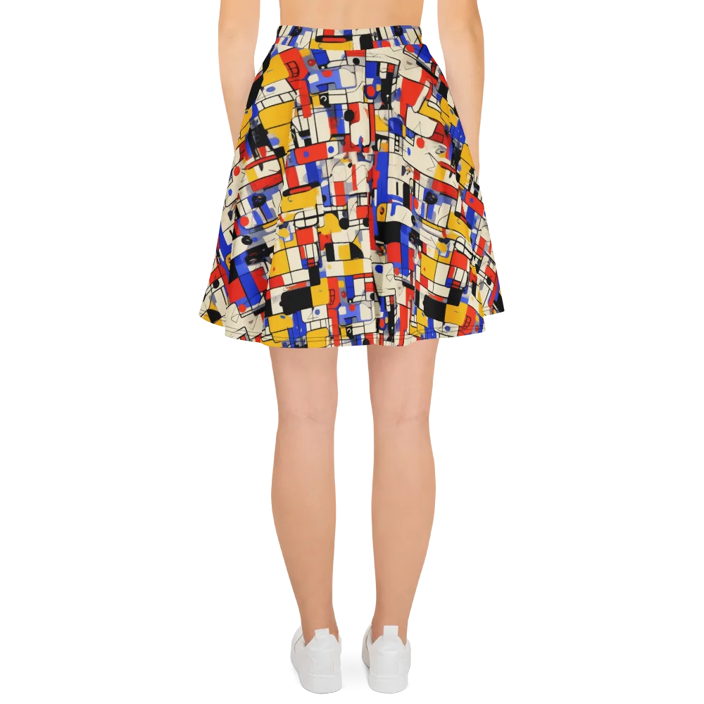 Cobalt Bauhaus on Skater Skirt — Back