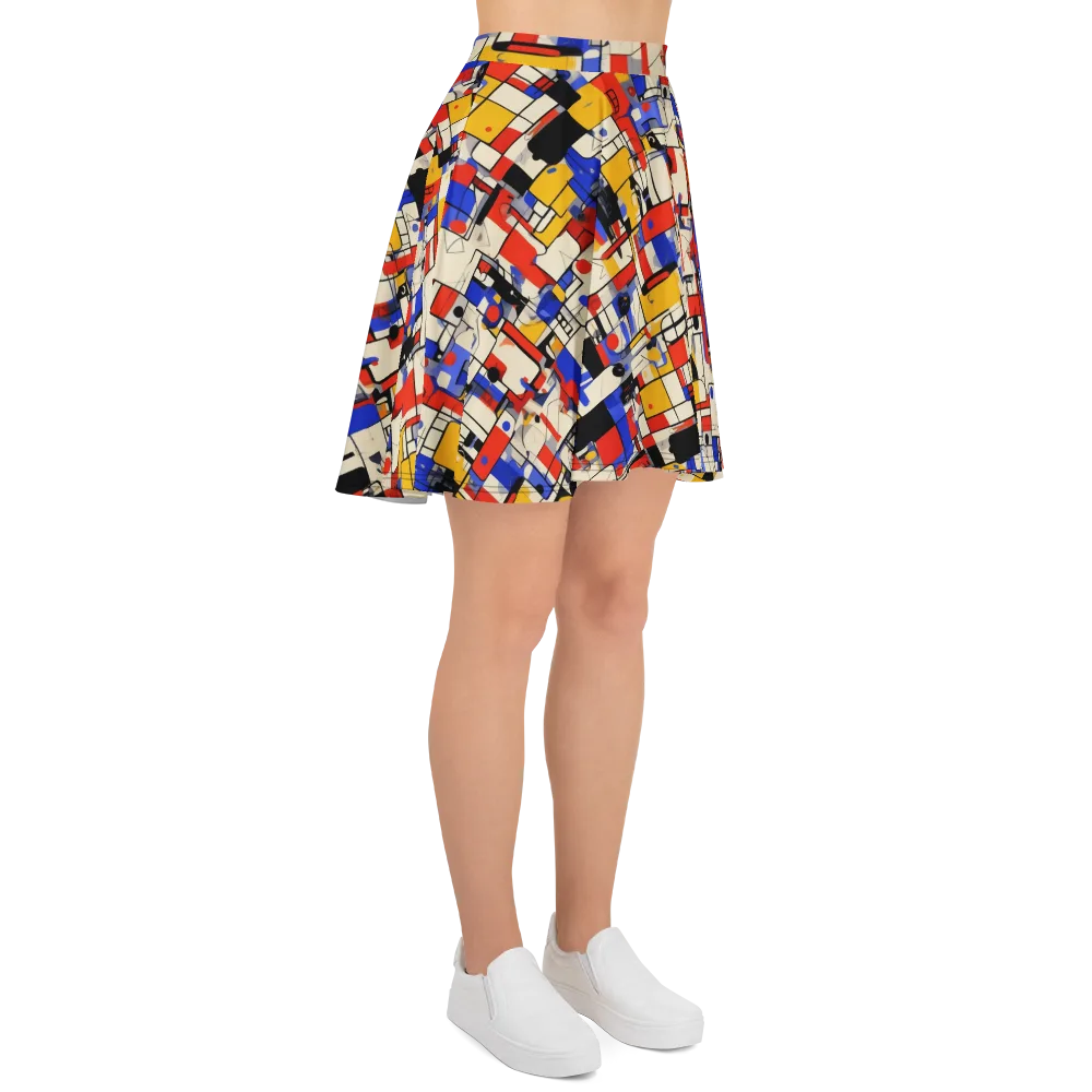 Cobalt Bauhaus on Skater Skirt — Right
