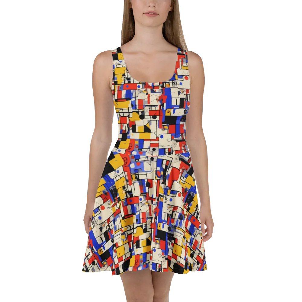 Cobalt Bauhaus on Skater Dress — Front