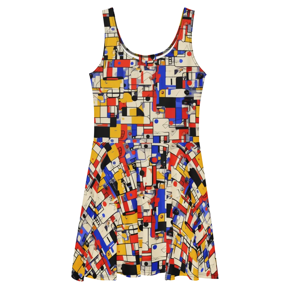 Cobalt Bauhaus on Skater Dress — Front