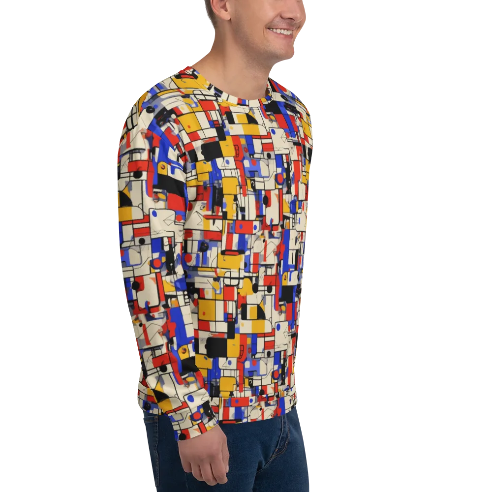 Cobalt Bauhaus on Sweatshirt — Right Front