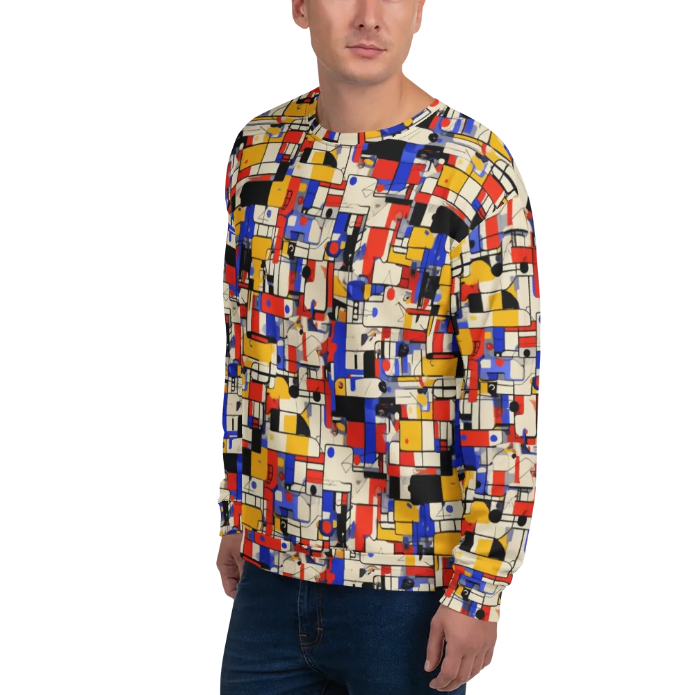 Cobalt Bauhaus on Sweatshirt — Left Front