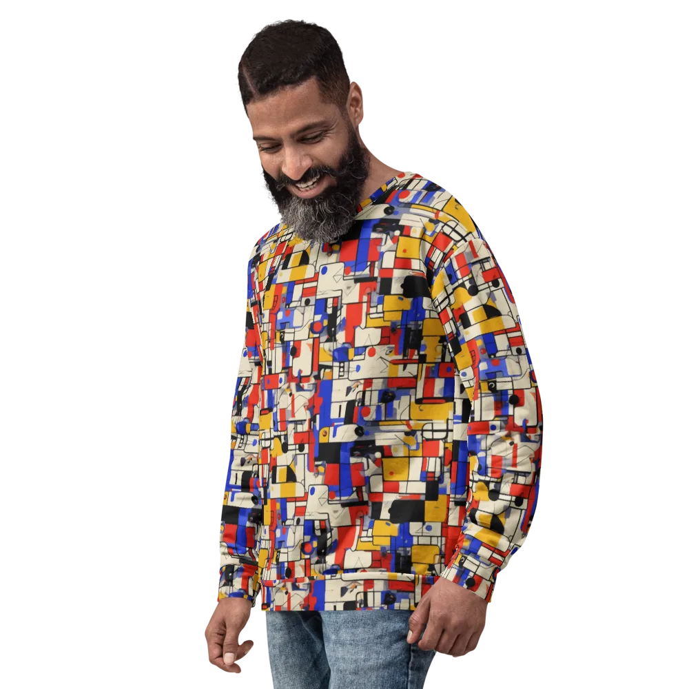 Cobalt Bauhaus on Sweatshirt — Left Front