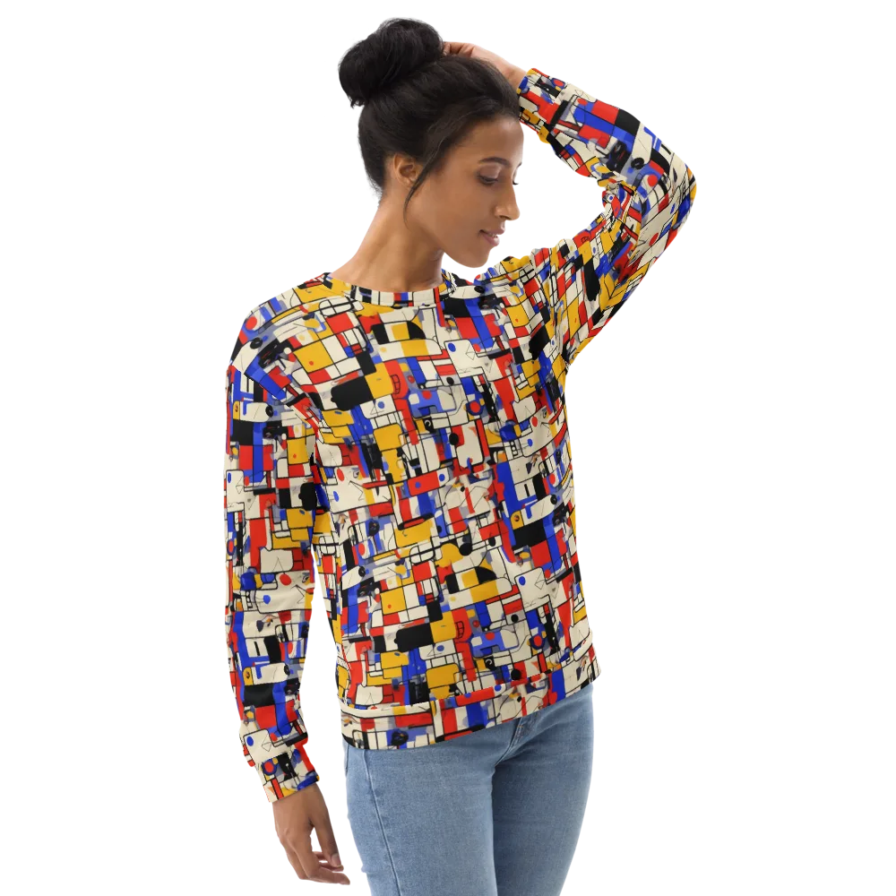 Cobalt Bauhaus on Sweatshirt — Right Front