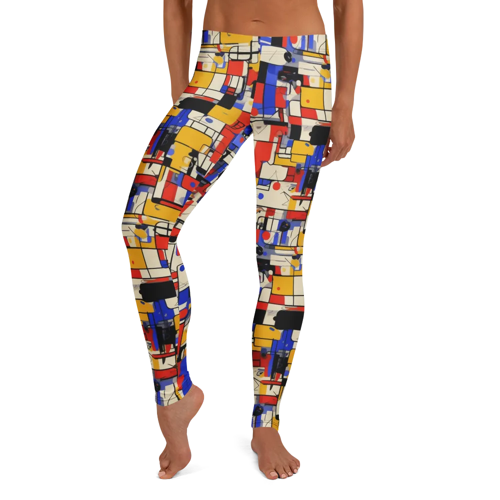 Cobalt Bauhaus on Leggings — Front
