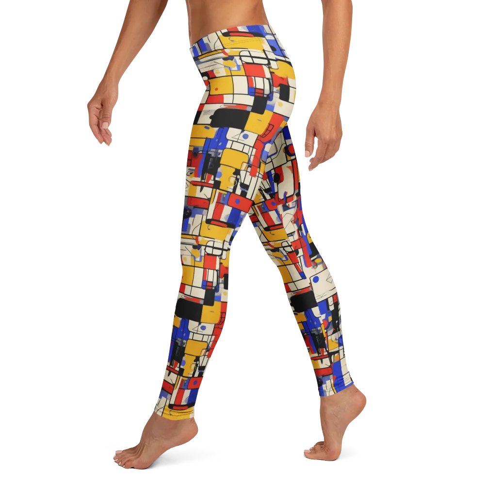 Cobalt Bauhaus on Leggings — Left