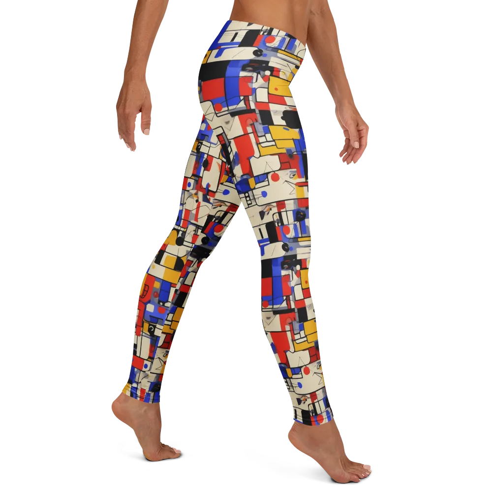 Cobalt Bauhaus on Leggings — Right