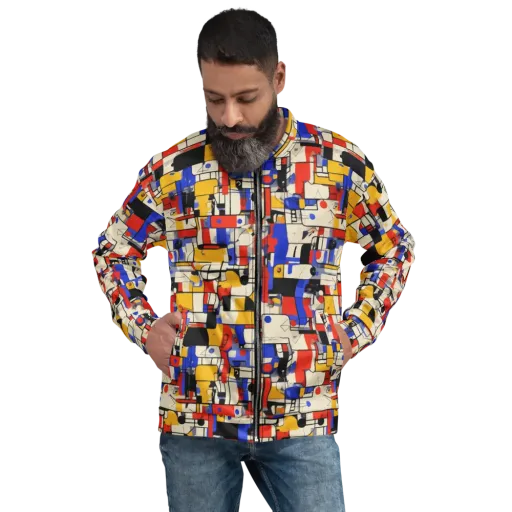 Cobalt Bauhaus on a Bomber Jacket