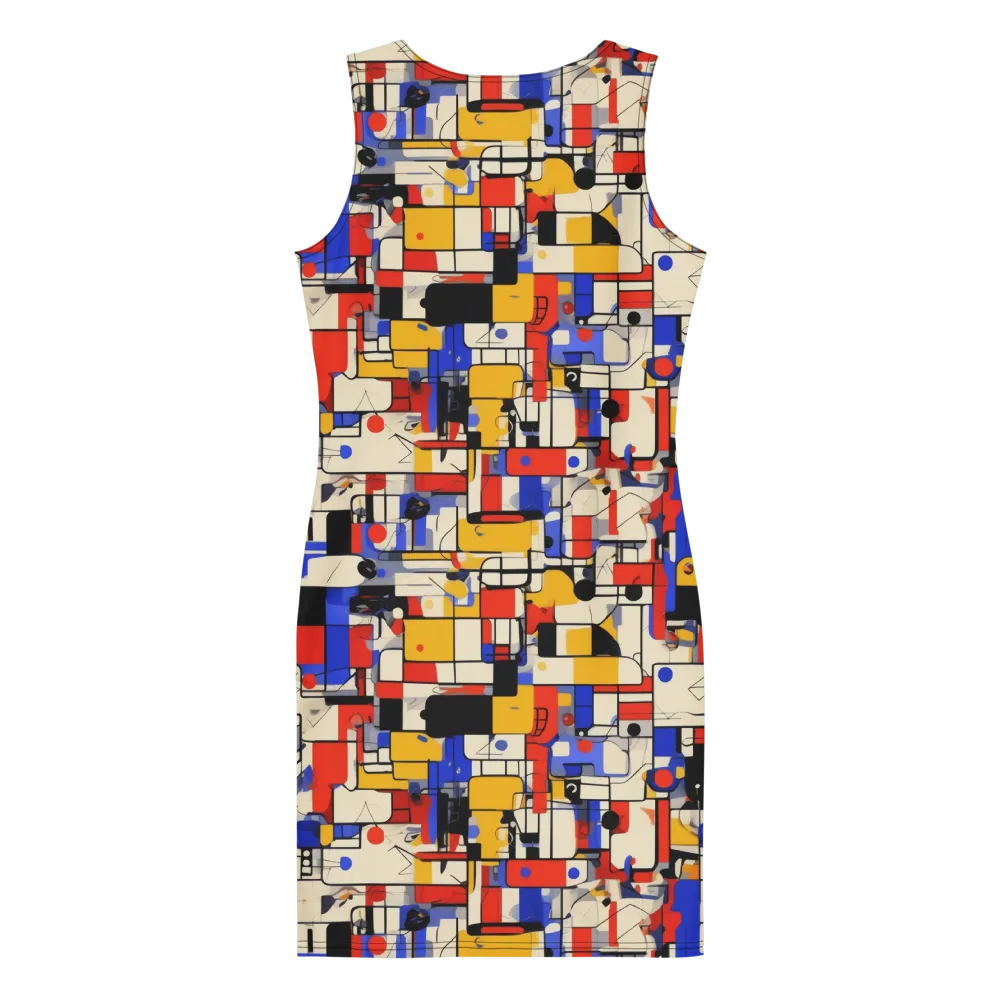 Cobalt Bauhaus on Bodycon Dress — Back